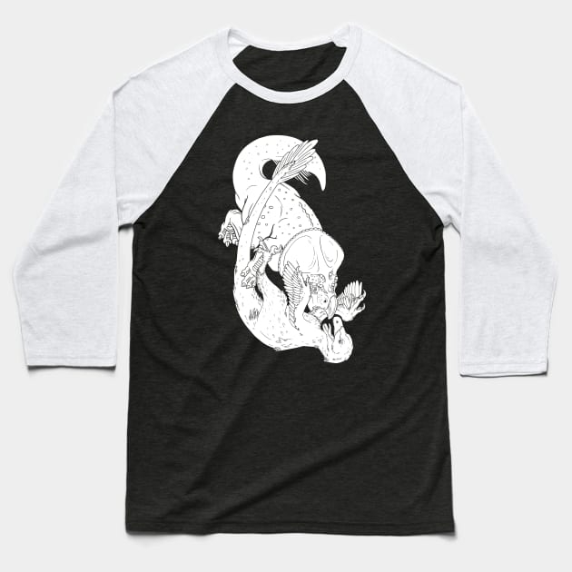 VELOCIRAPTOR VS PROTOCERATOPS Baseball T-Shirt by JFells